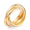 Ion Plating(IP) Unisex 304 Stainless Steel Finger Rings RJEW-K233-06A-G-2