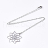 Non-Tarnish 201 Stainless Steel Pendant Necklaces NJEW-T009-JN064-1-45-2