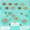ARRICRAFT 32Pcs 7 colors Glass Connector Charms GLAA-AR0001-29-7