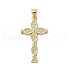 Brass Micro Micro Pave Clear Cubic Zirconia Pendants KK-A212-01G-G-1