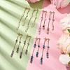 Natural Mixed Stone Ear Studs EJEW-JE05945-2