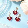 6Pcs Heart with Star Moon Sun Glass Pendant Decorations HJEW-JM03166-4