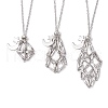 3Pcs 3 Styles 304 Stainless Steel Macrame Pouch Empty Stone Holder Necklace Making NJEW-JN05253-1