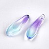 Spray Painted Glass Pendants X-GGLA-S043-01B-2