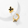 Butterfly Stainless Steel Acrylic Shell Hoop Earrings for Women JF2774-2-3