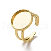 Ion Plating(IP) 304 Stainless Steel Cuff Ring Settings STAS-E202-02A-G-2