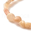 Natural Sunstone Beads Stretch Bracelet for Kids BJEW-JB07031-09-4