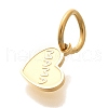 Mother's Day PVD Vacuum Plating 304 Stainless Steel Charms STAS-U035-10G-2