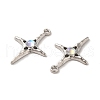 Rack Plating Alloy Resin Pendants PALLOY-O106-09P-2