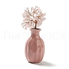 Mother's Day Natural Rose Quartz Chips Tree Decorations DJEW-P017-A01-2
