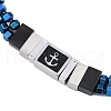 Synthetic Non-magnetic Hematite Beaded Bracelets BJEW-S156-04P-C-2