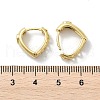 Heart Brass Micro Pave Clear Cubic Zirconia Hoop Earrings EJEW-D311-138G-5