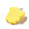 Bee Theme Opaque Resin Pendants RESI-G081-03A-2