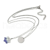 304 Stainless Steel Double Layered Necklaces NJEW-P320-14G-01-4