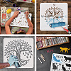 6Pcs 6 Styles MexicanTheme PET Hollow Out Drawing Painting Stencils DIY-WH0394-0073-4