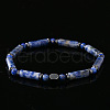 Bohemian Style Column Shaped Natural Lapis Lazuli Beads Stretch Bracelets for Men PW0596-3