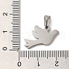Non-Tarnish 304 Stainless Steel Pendants STAS-M322-08P-3