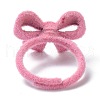 Bowknot Flocky Adjustable Rings RJEW-G117-02-2