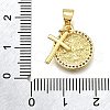 Rack Plating Brass Micro Pave Cubic Zirconia Pendants KK-K401-74G-3