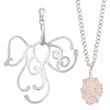 BENECREAT 1Pc 925 Sterling Silver Pendant Cabochon Settings STER-BC0002-76P-1