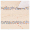 Ethnic Style Iron on/Sew on Polyester Metallic Embroidery Flower Ribbon SRIB-WH0011-204A-4