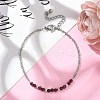 Natural Garnet Beads Link Bracelets BJEW-JB11835-01-1
