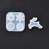 2Pcs 2 Style Christmas Deer and Snowflake Silicone Pendant Molds DIY-E055-49-4