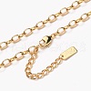 Brass Cable Chain Necklaces NJEW-H206-11G-1