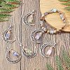 SUPERFINDINGS 16Pcs 4 Style Column Glass Bottle with Gemstone inside Pendants FIND-FH0003-11-2