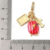 Rack Plating Brass Micro Pave Clear Cubic Zirconia European Dangle Charms X-KK-P279-32G-3