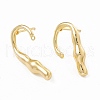 Brass Stud Earrings KK-K271-08G-1