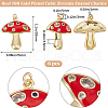 Beebeecraft 6Pcs Autumn Theme Real 18K Gold Plated Brass Micro Pave Cubic Zirconia Pendants ZIRC-BBC0002-34-2