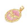 Brass Enamel Pendants KK-U068-09G-01-2