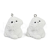 Flocky Resin Pendants FIND-A052-06J-1