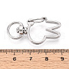 Alloy Swivel Snap Hook Clasps PALLOY-T090-83P-3