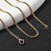 Ion Plating(IP) 304 Stainless Steel Curb Chain Necklaces NJEW-K099-04G-4