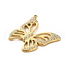 304 Stainless Steel Crystal Rhinestone Pendants STAS-P385-05D-G-2