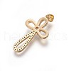 Brass Micro Pave Cubic Zirconia Pendants ZIRC-O027-15G-2