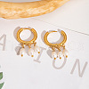 Fashionable Stainless Steel Rice Chandelier Earrings HF3347-1-1