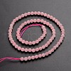 Round Natural Rose Quartz Gemstone Bead Strands G-J333-02-4mm-2