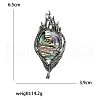 Feather Shape Shell Pin PW-WG65AB5-01-5