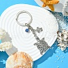 Alloy Rhinestone Keychain KEYC-YW00072-4