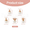 Craftdady 50Pcs 5 Styles Resin Imitation Pearl Pendants FIND-CD0001-32-3
