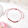 Natural Round Red Jasper Beads Braided Bead Bracelets for Women BJEW-JB11655-06-1