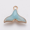 Zinc Alloy Enamel Pendants PALLOY-I124-06G-A-1