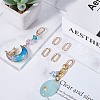 SUNNYCLUE 6Pcs Brass Spring Gate Rings FIND-SC0010-96A-4