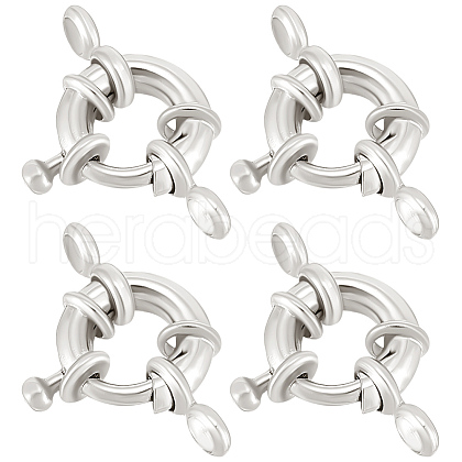 Beebeecraft 10Pcs Brass Spring Ring Clasps KK-BBC0016-34A-S-1