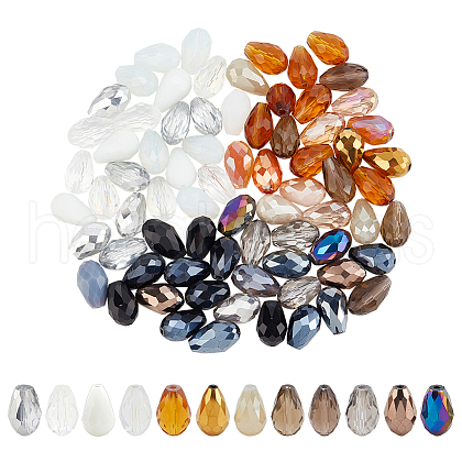   3Bags 3 Colors  Transparent Glass Beads  Segmented Multi-Color Beads GLAA-PH0003-36A-1