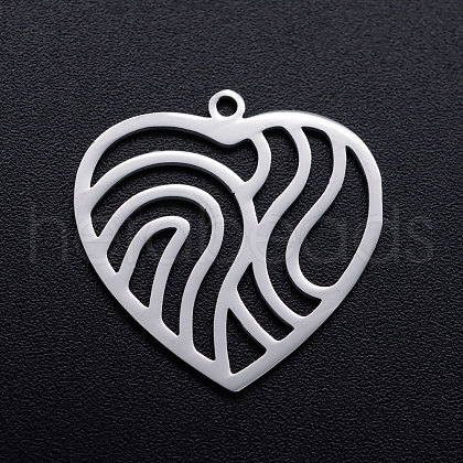 Non-Tarnish 201 Stainless Steel Filigree Charms STAS-T046-JN249-1-1