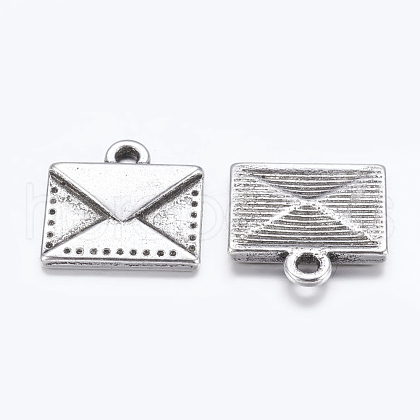 Tibetan Style Alloy Mail Charms PALLOY-EA10712Y-AS-NF-1